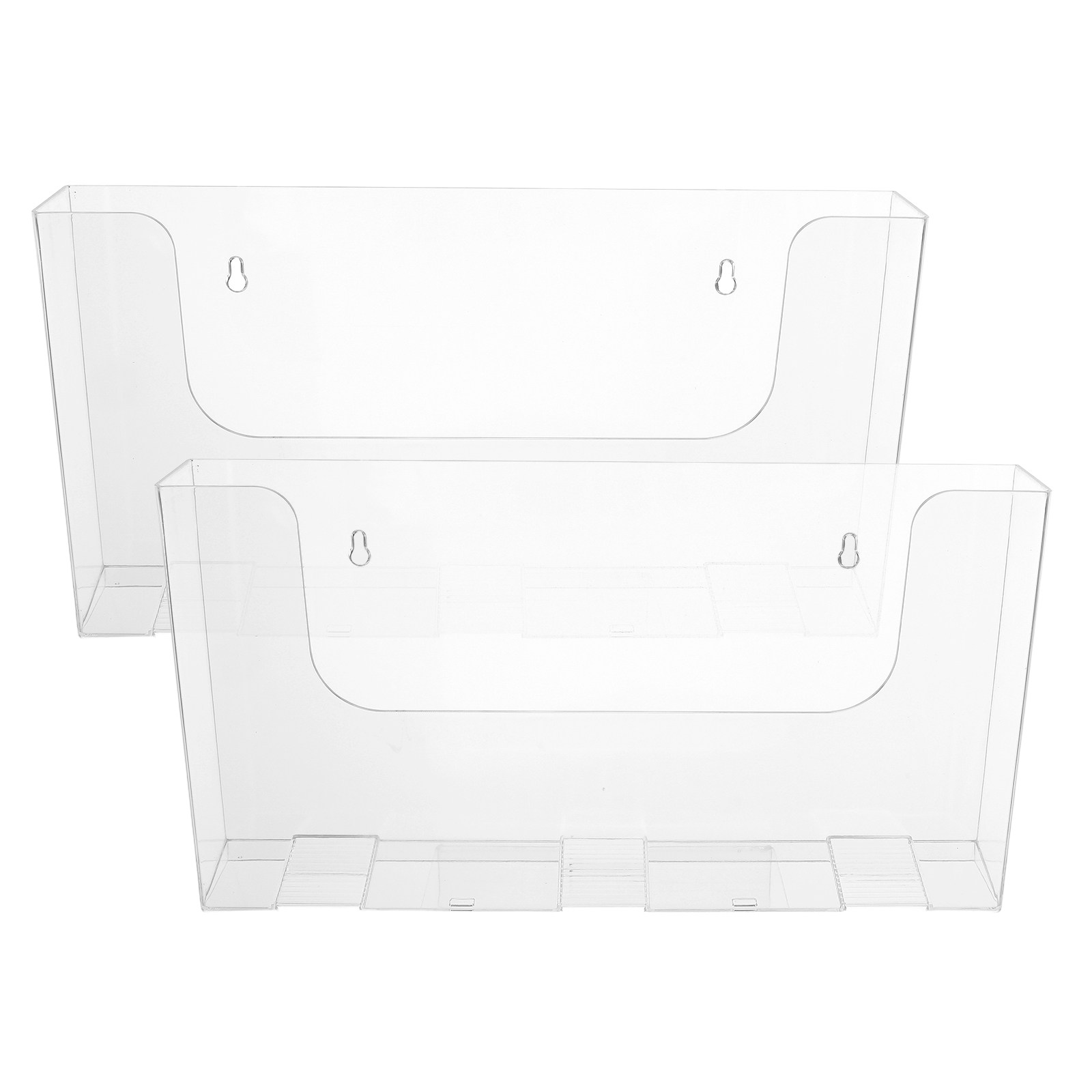 2Pcs Rak File Dinding Akrilik  - Magazine Holder Rack ulasan dan harga